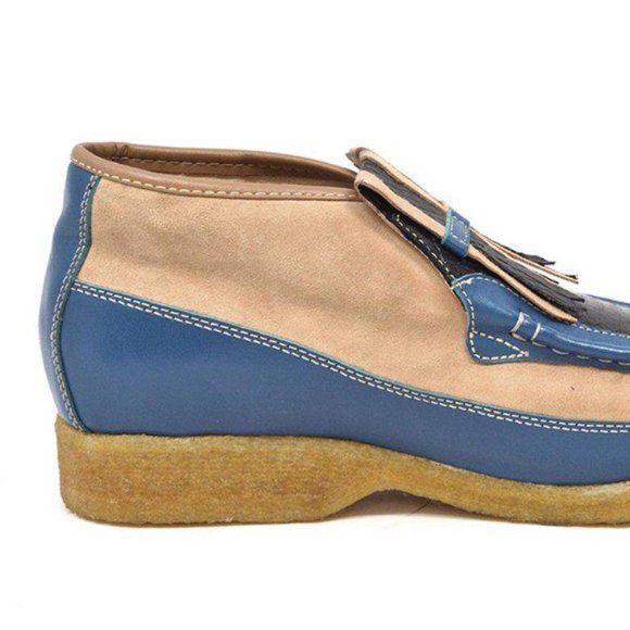 British Walkers Apollo 2 Men's Leather and Snake Skin Combo Tan Gray - Picture 2 of 4